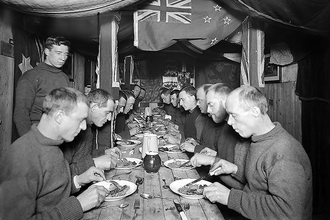 Midwinter dinner on board the Endurance