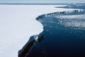 Ice edge of the Brunt Ice Shelf near Halley Research Station