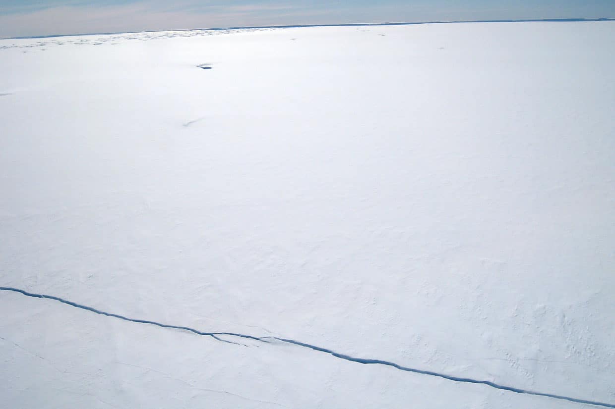 A crack in the Pine Island ice shelf