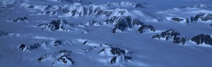 Mountain ranges within a glacier